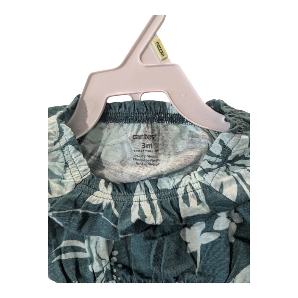 BBC-1 Carter's Baby Girl 2 Piece Set 3m‎ - Green Floral